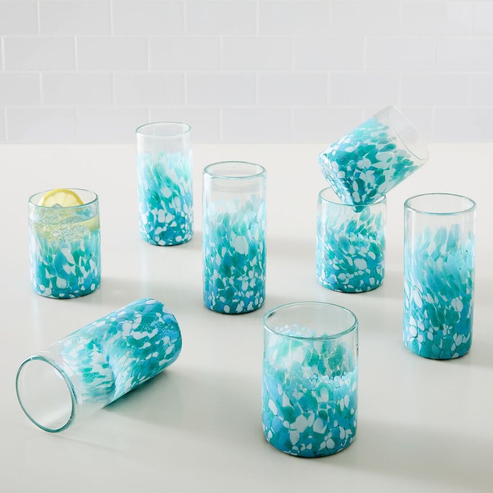 Recycled Mexican Confetti Glassware West Elm UK